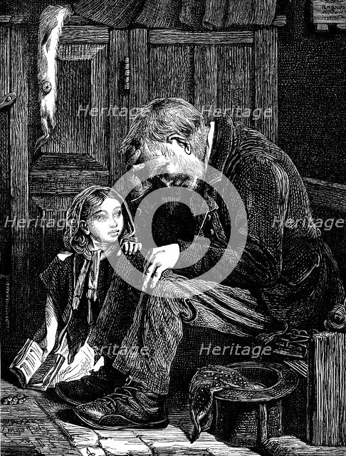 Man at church sitting in 'free' seat, London, 1872. Artist: Unknown