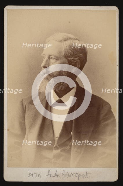 Portrait of Aaron Augustus Sargent (1827-1887), Between 1876 and 1880. Creator: Samuel Montague Fassett.