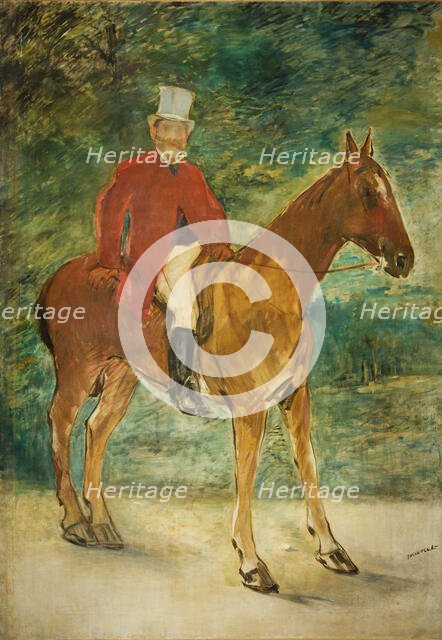 Equestrian Portrait of Michel Arnaud, 1875. Creator: Manet, Édouard (1832-1883).
