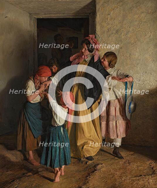 The Godmother's Farewell (After Confirmation), 1859. Creator: Ferdinand Georg Waldmuller.