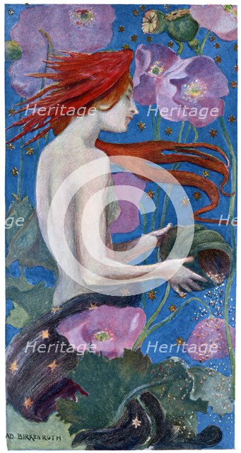 'The Promise of Sleep', 1898.Artist: A Birkenruth