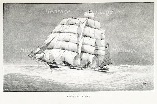 China Tea Clipper, 1896.  Creator: Robert Taylor Pritchett.