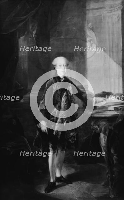 Portrait of Christian VII as crown prince, 1762. Creator: Carl Gustaf Pilo.