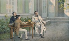 'Las Casas and His Son Writing The History of Napoleon Under His Dictation', c1815, (1896).  Artist: Unknown.