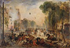 Assassination attempt by Joseph Fieschi on King Louis Philippe I of France on July 28, 1835. Creator: Lépaulle, François-Gabriel (1804-1886).