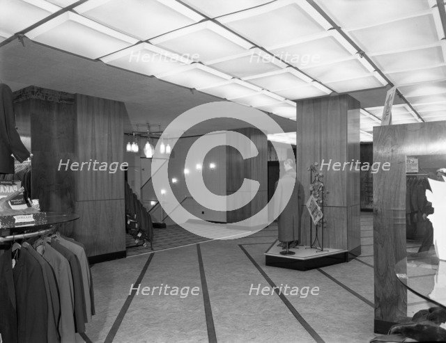 Barnsley Co-operative society, men's tailoring department, South Yorkshire, 1960. Artist: Michael Walters