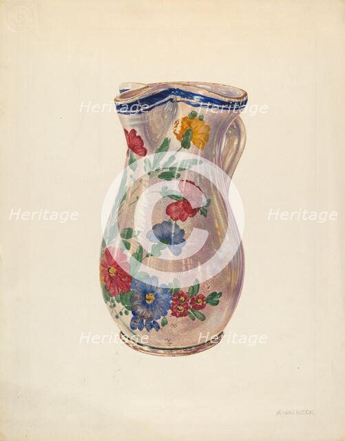Pitcher, c. 1938. Creator: Alfred Walbeck.