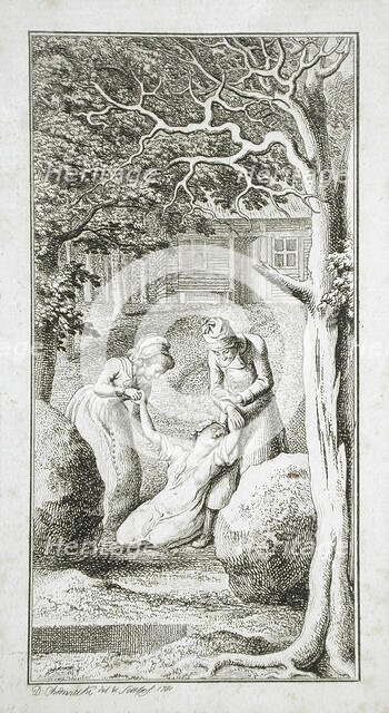 Illustration for Wezel's 'Wilhelmine Arend', 1781. Creator: Daniel Nikolaus Chodowiecki.