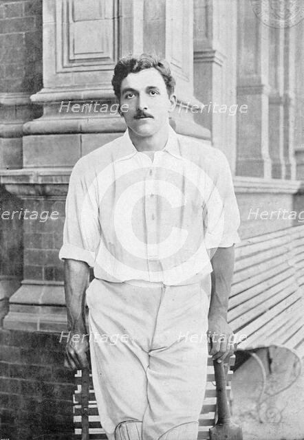 Portrait of the cricketer CB Fry, 1896. Creator: RW Thomas.