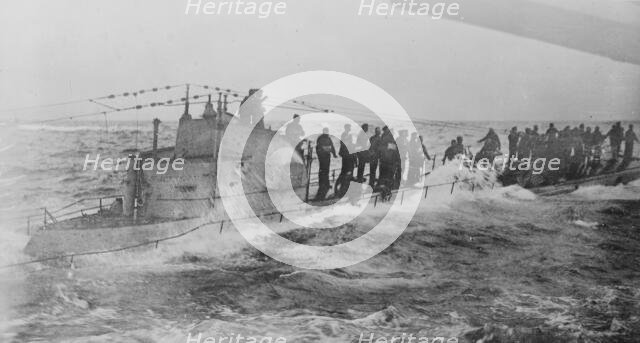 German submarine surrenders to U.S. Navy, 1917. Creator: Bain News Service.