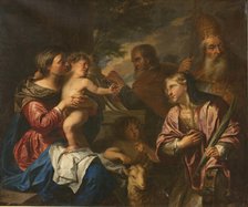 The Mystic Marriage of St Catherine, 1639-1677. Creator: Pieter Thijs.
