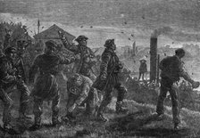 Assault on German students by Slavs at Kuchelbad, near Prague, 1881. Creator: Unknown.