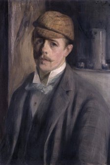 Portrait de l'artiste, c.1890. Creator: Jacques Emile Blanche.