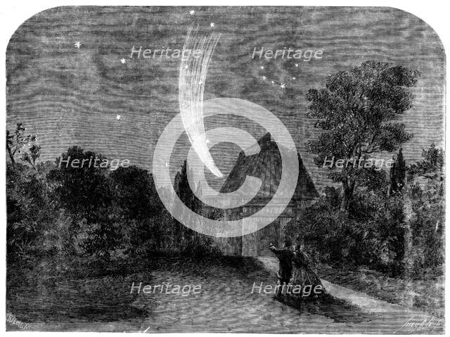 Donati's Comet, as seen from the Cambridge Observatory, on October 11, 1858. Creator: Smyth.
