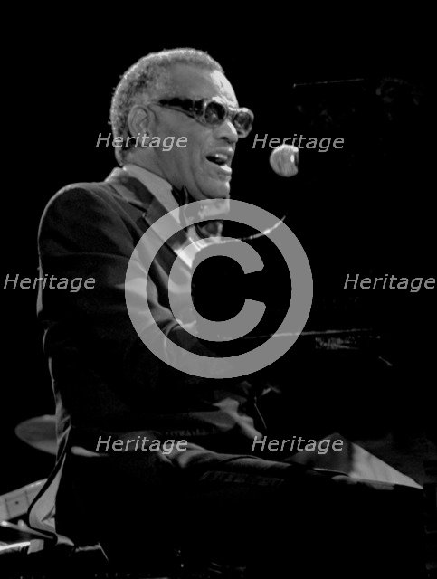Ray Charles, Knebworth, 1982.  Artist: Brian O'Connor.