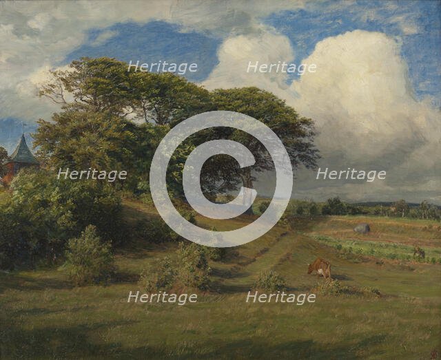 Beeches at the Dagsås Church, Halland, 1891. Creator: Niels Skovgaard.