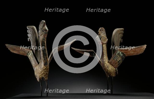 Pair of Phoenixes, 18th century. Creator: Unknown.