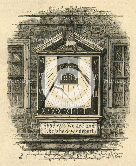 'Sun-Dial in the Temple, 1885', (1897). Creator: Unknown.