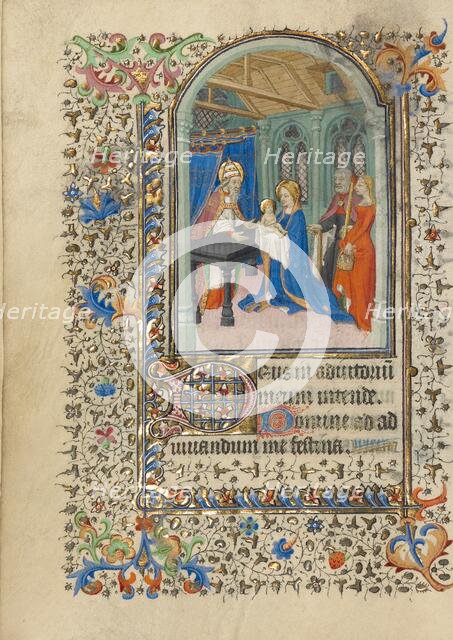 The Presentation in the Temple; Book of Hours, about 1420-1430. Creator: Master of the Harvard Hannibal.