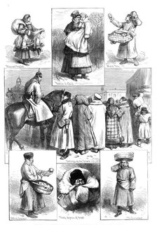 Sketches in St. Petersburg during the Royal Marriage Festivities, by our special artist, 1874. Creator: Unknown.