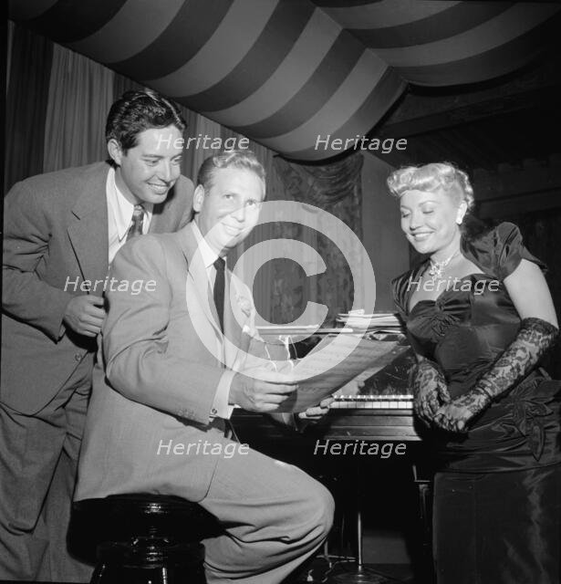 Portrait of Skitch Henderson and Andy Russell, Eddie Condon's, New York, N.Y., ca. Aug. 1947. Creator: William Paul Gottlieb.