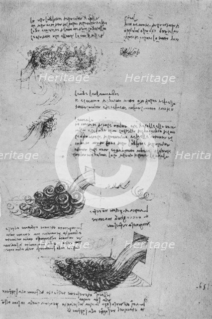 'Studies of Water Formations', c1480 (1945). Artist: Leonardo da Vinci.