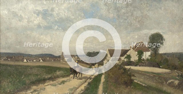 Landscape near Grez-sur-Loing, 1876. Creator: Oscar Torna.