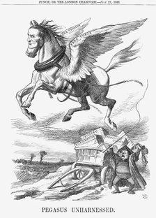 'Pegasus Unharnessed', 1865. Artist: John Tenniel