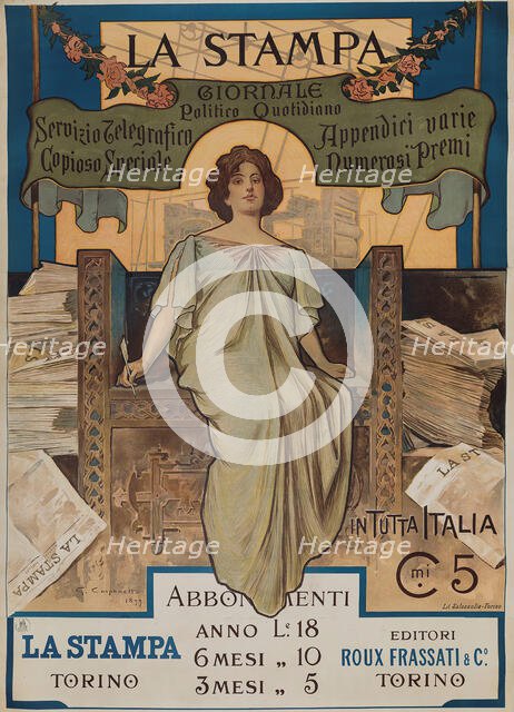 La Stampa, 1898. Creator: Carpanetto, Giovanni Battista (1863-1928).