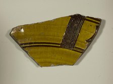 Fragment of a Bowl, 13th-14th century. Creator: Unknown.