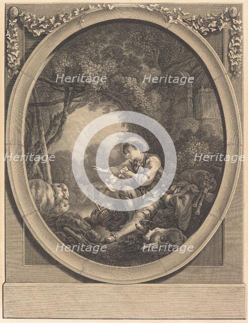 Le Départ du Courrier. Creator: Jacques Firmin Beauvarlet.