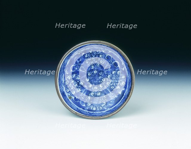 Blue and white Shonsui-style saucer, Japan, 19th century. Artist: Unknown
