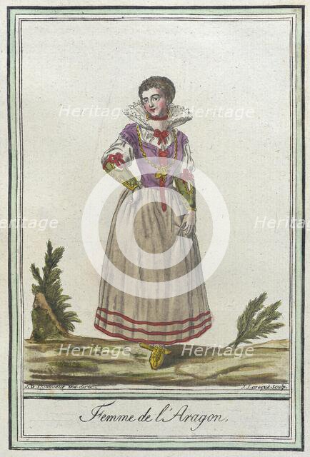 Costumes de Différents Pays, 'Femme de l'Aragon', c1797. Creator: Jacques Grasset de Saint-Sauveur.
