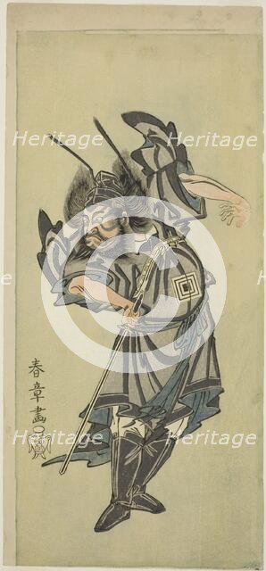 The Actor Ichikawa Danzo III as Shoki the Demon-Queller in the play "Date Moyo Kumo ni..., c. 1768. Creator: Shunsho.
