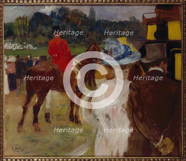 At the Auteuil races (the Draggs), 1907. Creator: Unknown.