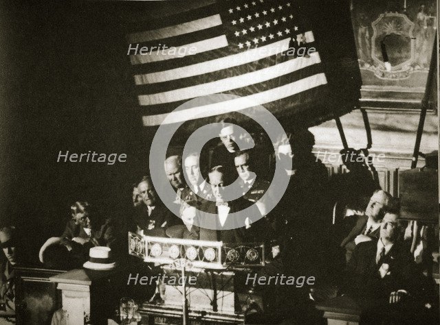 New York Governor Al Smith accepting the Democratic nomination for the Presidency, 1928. Artist: Unknown