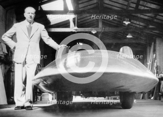 John Cobb with the Railton Special, 1938. Artist: Unknown