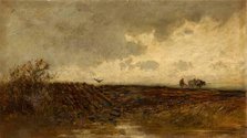 Ploughing - after a Shower, c1880s. Creator: Alexander Davidson Longmuir.