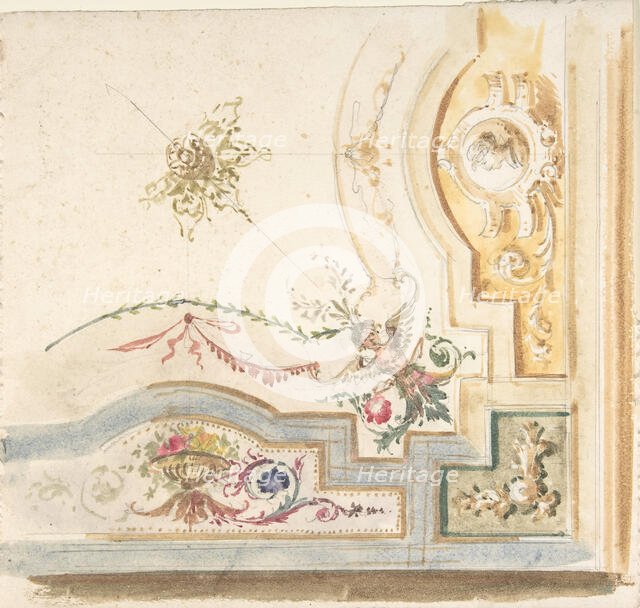 Design for a Ceiling Decoration, 1800-1900. Creator: Anon.