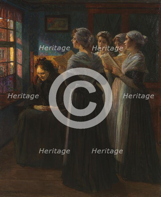 The serenade, c. 1890. Creator: Firle, Walter (1859-1929).