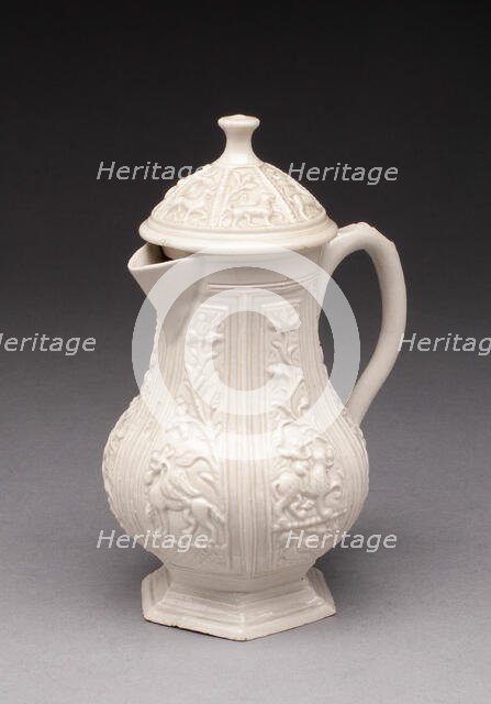 Coffee Pot, Staffordshire, c. 1750. Creator: Staffordshire Potteries.