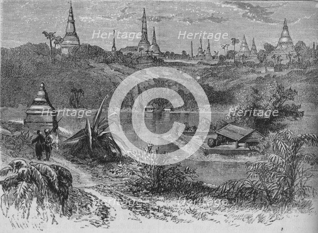 'View near Rangoon', c1880. Artist: Unknown.