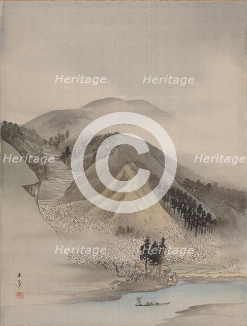 Blossoms by a River, 1800. Creator: Gyokusho Kawabata.