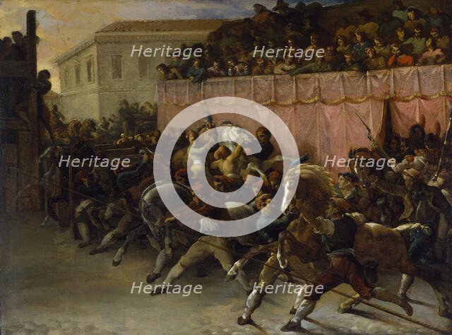 Riderless Racers at Rome, 1817. Creator: Theodore Gericault.