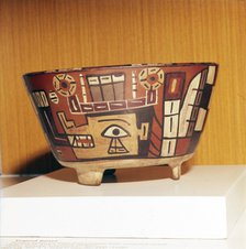 Pottery Bowl from  Tiahuanaco Culture, Peru, 600-1000. Artist: Unknown.