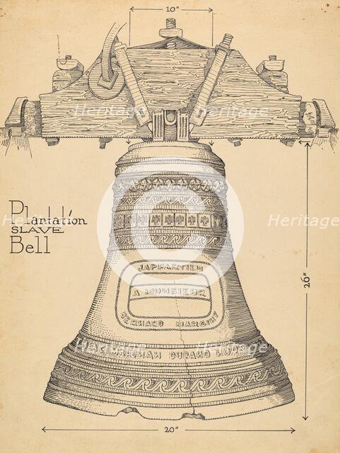Fontainbleau Plantation Bell, c. 1936. Creator: Thomas Byrne.