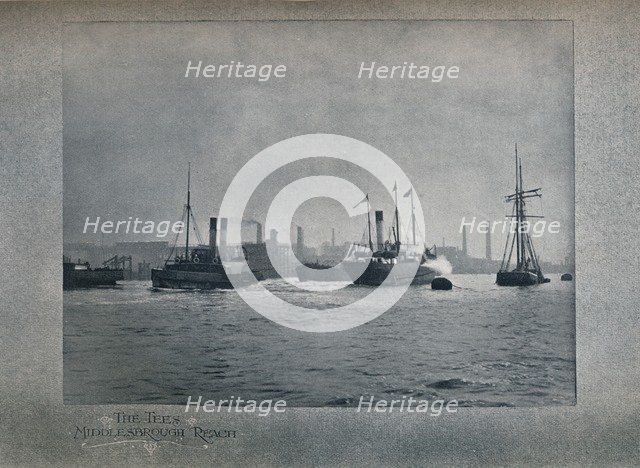 'The Tees, Middlesbrough Reach', 1919. Artist: Hood & Co. Ltd.