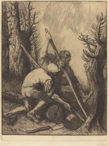 Woodcutters, 3rd plate (Les bucherons). Creator: Alphonse Legros.