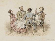 Four figures make a toast, c.1854-c.1887.  Creator: Alexander Ver Huell.