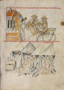 Papal Messengers Bringing Documents Concerning Saint Hedwig's Canonization from Clement IV, 1353. Creator: Unknown.